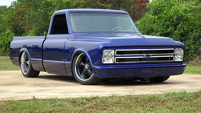Blue 1968 Chevy C 10