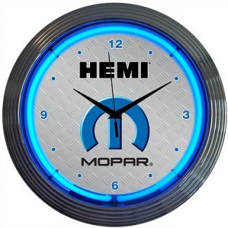 Neonetics Hemi Mopar Blue Neon Clock (CCC)