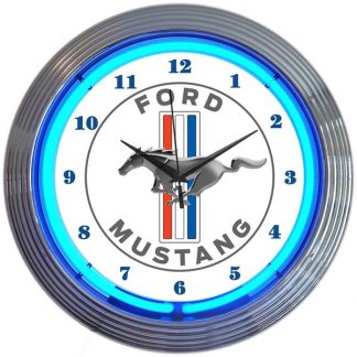 Neonetics Ford Mustang Blue Neon Clock (CCC)