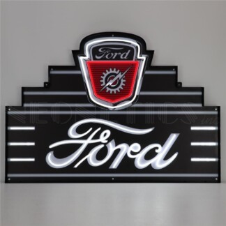 Neonetics 29ADFRD Art Deco Maurquee Ford LED Flex-Neon Sign in Steel Can 39" x 28" (CCC)
